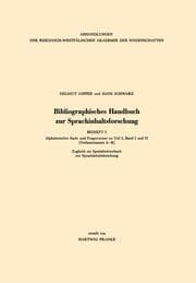Cover von Bibliographisches Handbuch zur Sprachinhaltsforschung