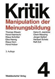 Cover von Manipulation der Meinungsbildung