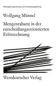 Cover von Mengenrabatte in der entscheidungsorientierten Erlösrechnung