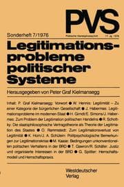 Cover von Legitimationsprobleme politischer Systeme