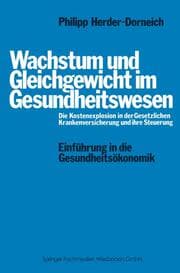 Cover von Wachstum und Gleichgewicht im Gesundheitswesen