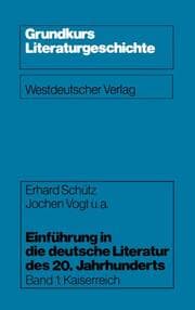 Cover von Einführung in die deutsche Literatur des 20.Jahrhunderts