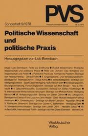 Cover von Politische Wissenschaft und politische Praxis