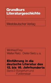 Cover von Einführung in die deutsche Literatur des 12.bis 16.Jahrhunderts