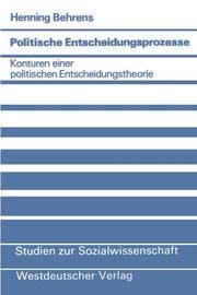 Cover von Politische Entscheidungsprozesse