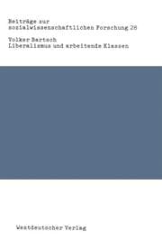 Cover von Liberalismus und arbeitende Klassen