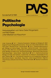 Cover von Politische Psychologie