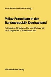 Cover von Policy-Forschung in der Bundesrepublik Deutschland