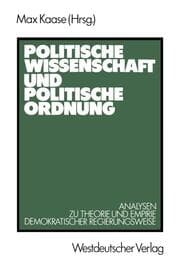 Cover von Politische Wissenschaft und politische Ordnung
