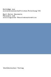 Cover von Ökonomie und soziologische Theoriekonstruktion