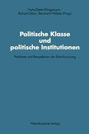 Cover von Politische Klasse und politische Institutionen