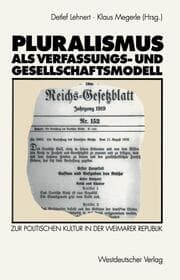 Cover von Pluralismus als Verfassungs- und Gesellschaftsmodell