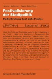 Cover von Festivalisierung der Stadtpolitik