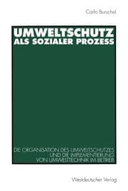 Cover von Umweltschutz als sozialer Prozeß