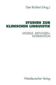 Cover von Studien zur Klinischen Linguistik