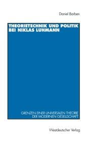 Cover von Theorietechnik und Politik bei Niklas Luhmann