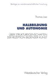 Cover von Halbbildung und Autonomie