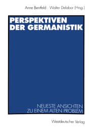 Cover von Perspektiven der Germanistik