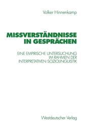 Cover von Mißverständnisse in Gesprächen
