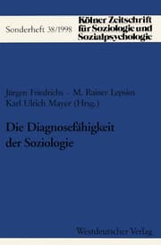 Cover von Die Diagnosefähigkeit der Soziologie