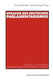 Cover von Sprache des deutschen Parlamentarismus