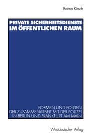 Cover von Private Sicherheitsdienste im öffentlichen Raum