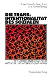 Cover von Die Transintentionalität des Sozialen
