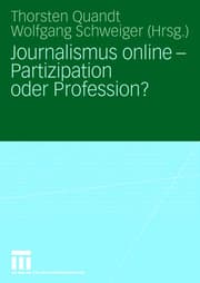 Cover von Journalismus online - Partizipation oder Profession?