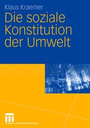 Cover von Die soziale Konstitution der Umwelt