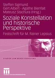Cover von Soziale Konstellation und historische Perspektive