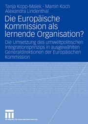 Cover von Die Europäische Kommission als lernende Organisation?