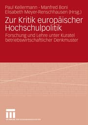 Cover von Zur Kritik europäischer Hochschulpolitik