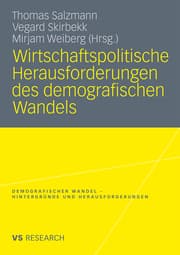 Cover von Wirtschaftspolitische Herausforderungen des demographischen Wandels