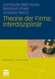 Cover von Theorie der Firma: interdisziplinär