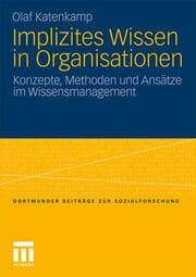 Cover von Implizites Wissen in Organisationen