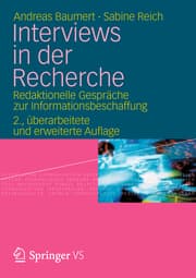 Cover von Interviews in der Recherche