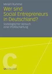 Cover von Wer sind die Social Entrepreneurs in Deutschland?