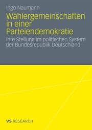 Cover von Wählergemeinschaften in einer Parteiendemokratie