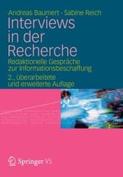 Cover von Interviews in der Recherche