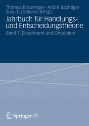 Cover von Jahrbuch für Handlungs- und Entscheidungstheorie