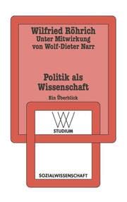 Cover von Politik als Wissenschaft