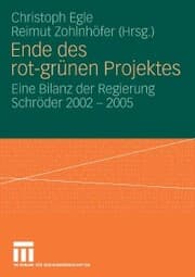 Cover von Ende des rot-grünen Projekts