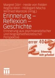 Cover von Erinnerung - Reflexion - Geschichte