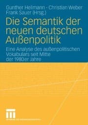 Cover von Die Semantik der neuen deutschen Außenpolitik