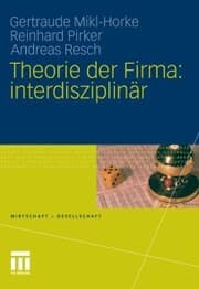 Cover von Theorie der Firma: interdisziplinär