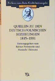 Cover von Quellen zu den deutsch-polnischen Beziehungen 1815-1991