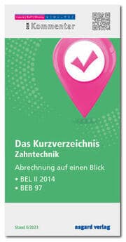 Cover von Das Kurzverzeichnis - Zahntechnik