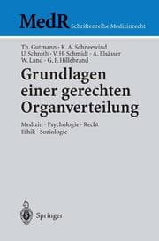 Cover von Grundlagen einer gerechten Organverteilung