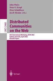 Cover von Distributed Communities on the Web