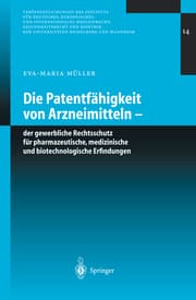 Cover von Die Patentfähigkeit von Arzneimitteln